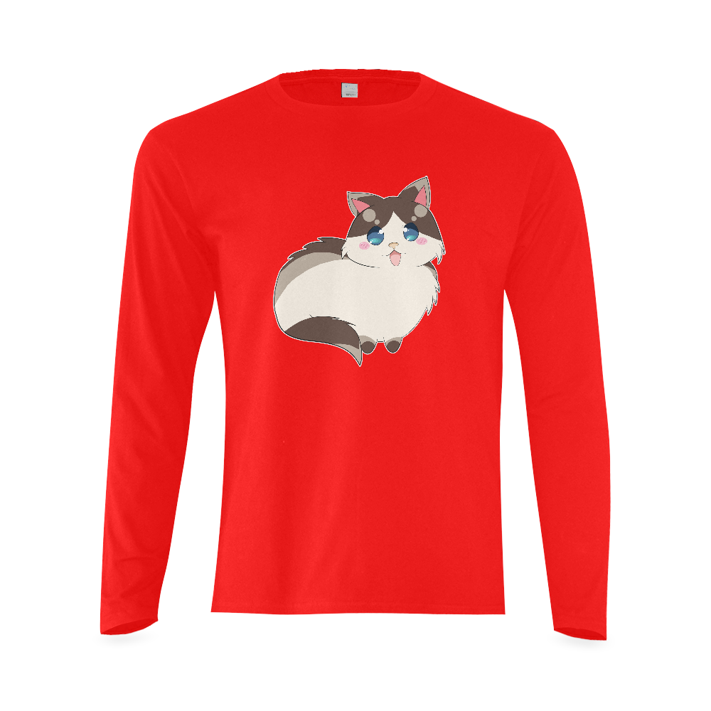 Ragdoll Cat for Life Sunny Men's T-shirt (long-sleeve) (Model T08)