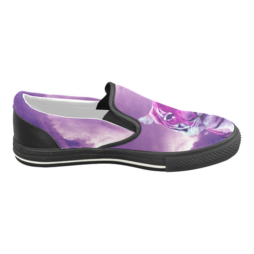 Purple Tiger Men's Slip-on Canvas Shoes (Model 019)