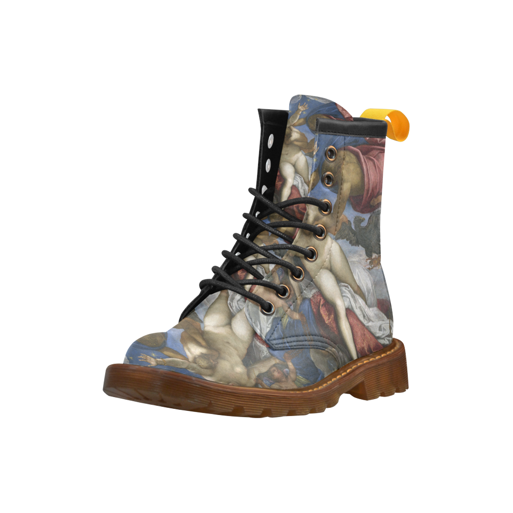 Jacopo Tintoretto-The Origin of the Milky Way High Grade PU Leather Martin Boots For Men Model 402H