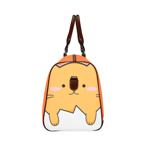 Happy Cartoon Cat Egg Waterproof Travel Bag/Small (Model 1639)