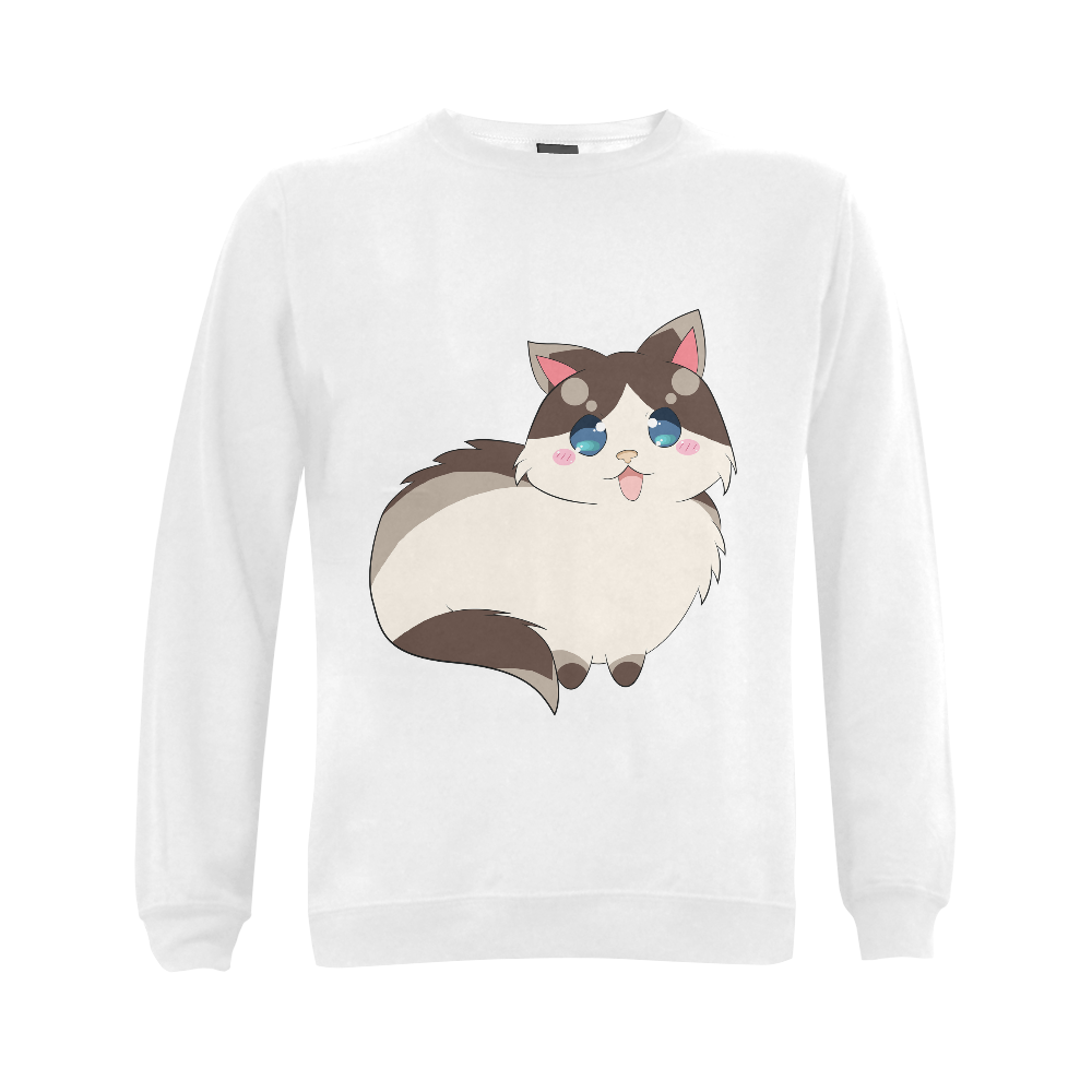 Ragdoll Cat for Life Gildan Crewneck Sweatshirt(NEW) (Model H01)