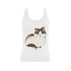 Ragdoll Cat for Life Women's Shoulder-Free Tank Top (Model T35)