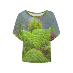 Panorama Women's Batwing-Sleeved Blouse T shirt (Model T44)