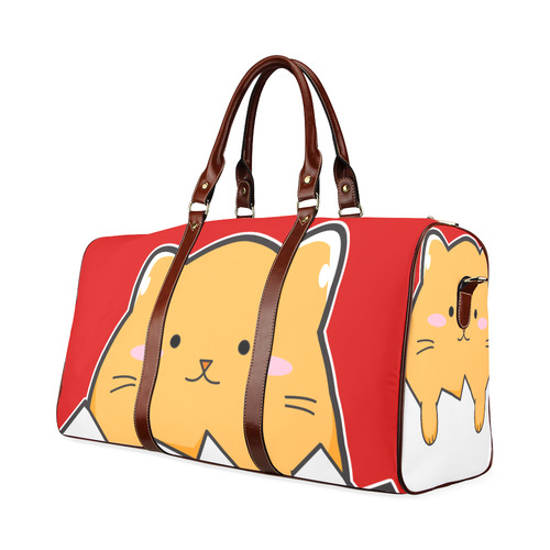 Happy Cartoon Cat Egg Waterproof Travel Bag/Small (Model 1639)