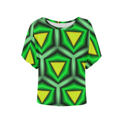 Gleichgewicht 3D AsriTara Women's Batwing-Sleeved Blouse T shirt (Model T44)