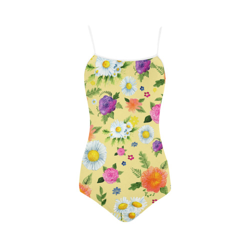 Daisy - Flowers Strap Swimsuit ( Model S05)