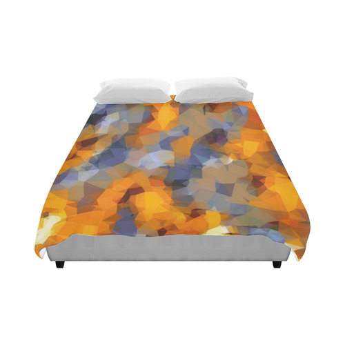 geometric abstract in orange brown blue Duvet Cover 86"x70" ( All-over-print)