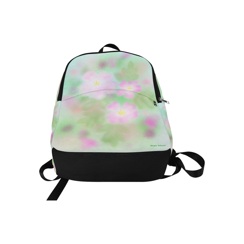 Pink Wild Roses. Inspired by the Magic Island of Gotland. Fabric Backpack for Adult (Model 1659)