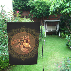 Amazing skull with floral elements Garden Flag 12‘’x18‘’（Without Flagpole）