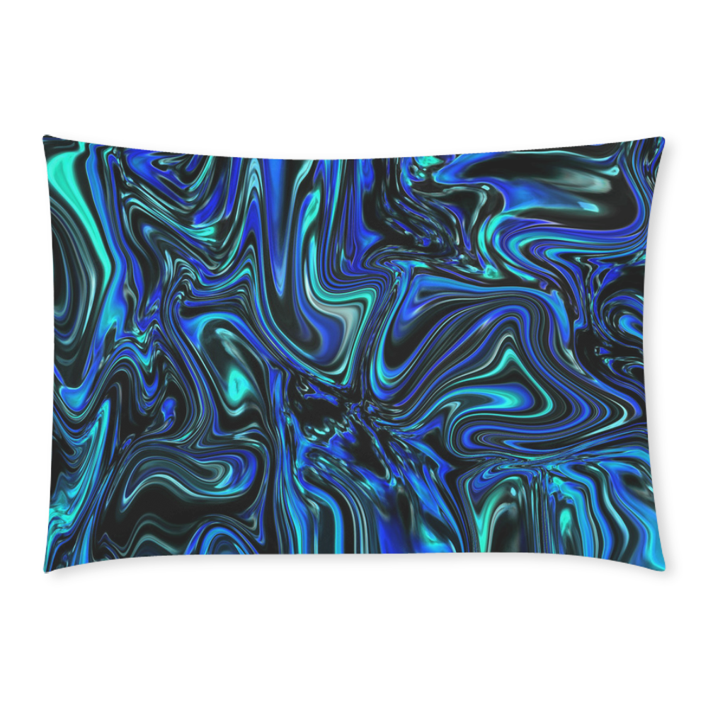 Liquid Blues Custom Rectangle Pillow Case 20x30 (One Side)