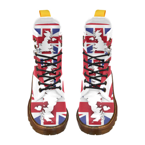 GREAT BRITAIN MAP 2 High Grade PU Leather Martin Boots For Men Model 402H