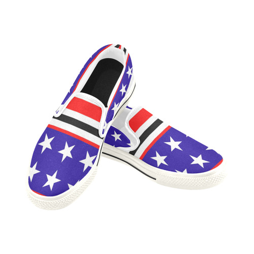 STARS STARS AND MORE STARS Women's Slip-on Canvas Shoes/Large Size (Model 019)