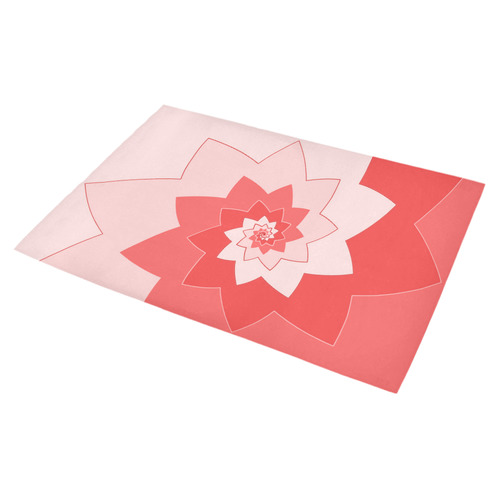 Flower Blossom Spiral Design  Rose Pink Azalea Doormat 30" x 18" (Sponge Material)