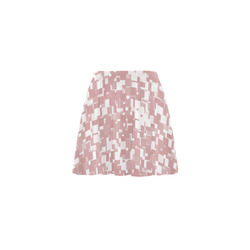 Bridal Rose Pixels Mini Skating Skirt (Model D36)