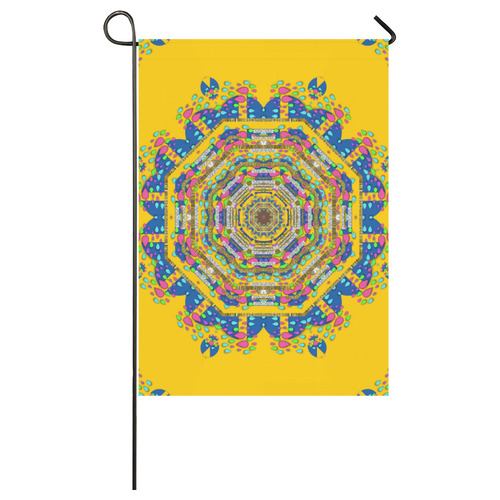 Happy fantasy earth mandala Garden Flag 28''x40'' （Without Flagpole）