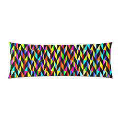 Neon Rainbow Polygon Custom Zippered Pillow Case 21"x60"(Two Sides)