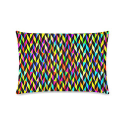 Neon Rainbow Polygon Custom Rectangle Pillow Case 16"x24" (one side)