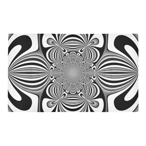 Shades of Grey Flower Ornament Azalea Doormat 30" x 18" (Sponge Material)