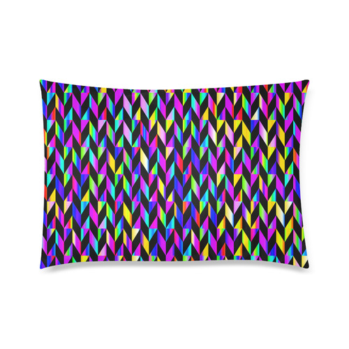 Purple Blue Rainbow Polygon Custom Zippered Pillow Case 20"x30" (one side)