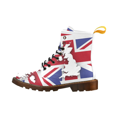 GREAT BRITAIN MAP 2 High Grade PU Leather Martin Boots For Women Model 402H