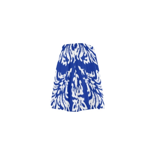 Sapphire Blue Damask Mini Skating Skirt (Model D36)