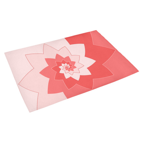 Flower Blossom Spiral Design  Rose Pink Azalea Doormat 30" x 18" (Sponge Material)