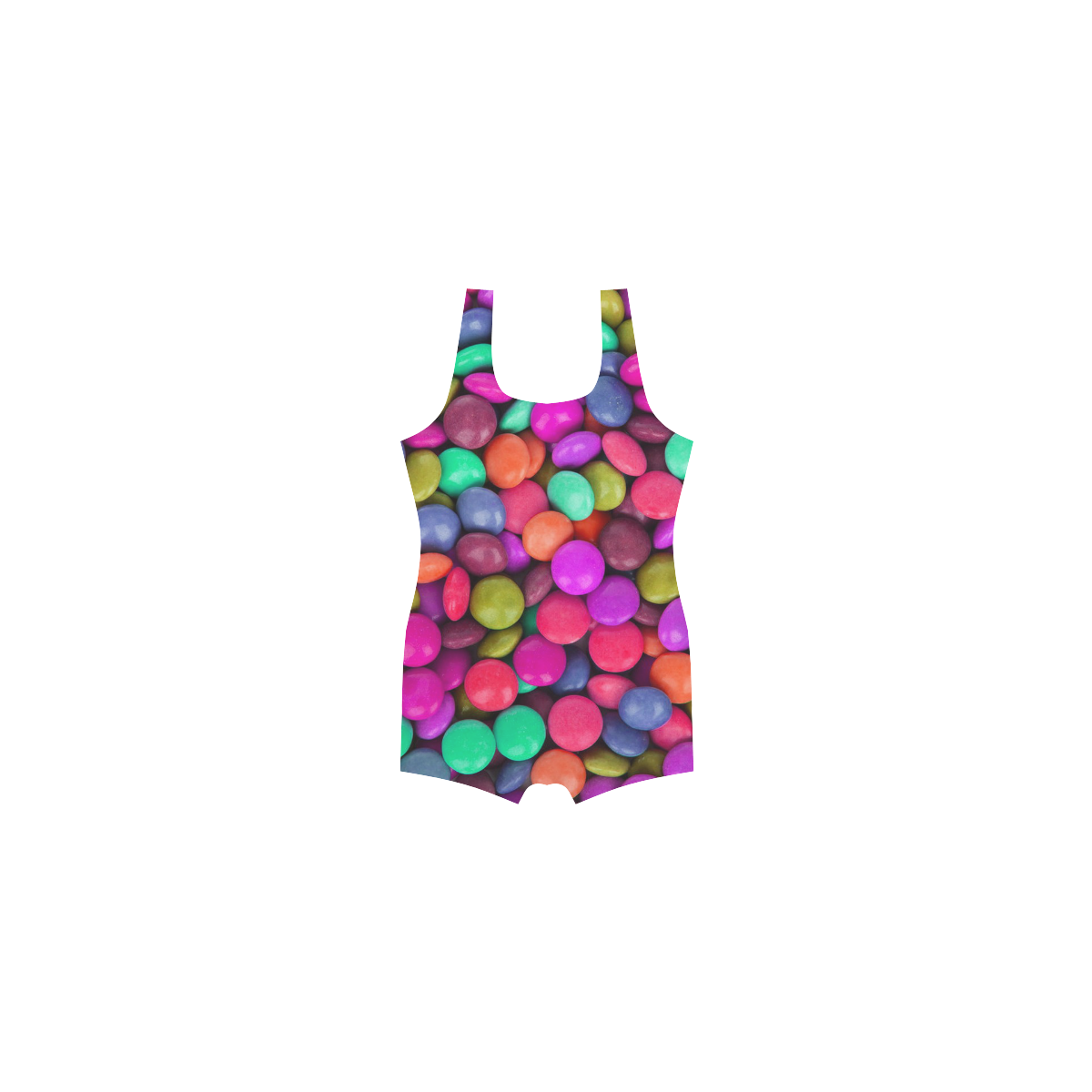 candy buttons Classic One Piece Swimwear (Model S03)