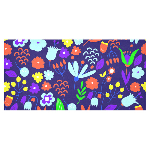 Cute Floral Pattern 2 Cotton Linen Tablecloth 60"x120"