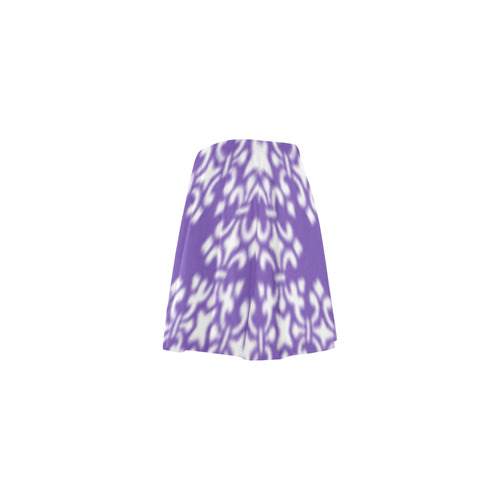 Purple Damask Mini Skating Skirt (Model D36)