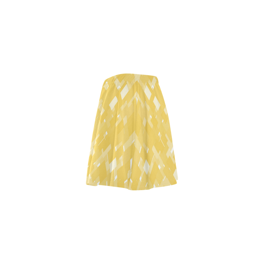 Primrose Yellow Pixels Mini Skating Skirt (Model D36)