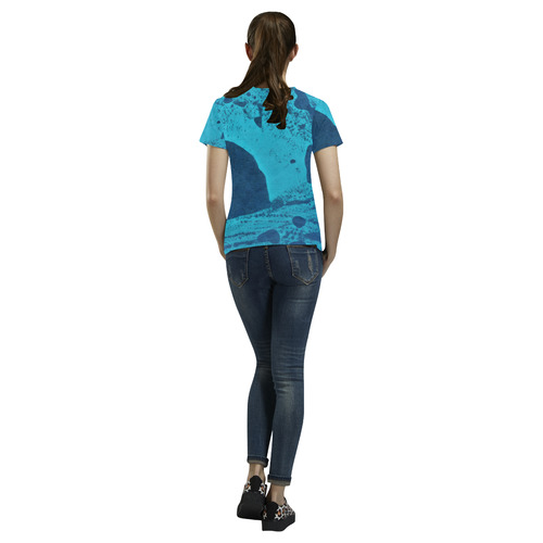 ZONE BLUE All Over Print T-Shirt for Women (USA Size) (Model T40)