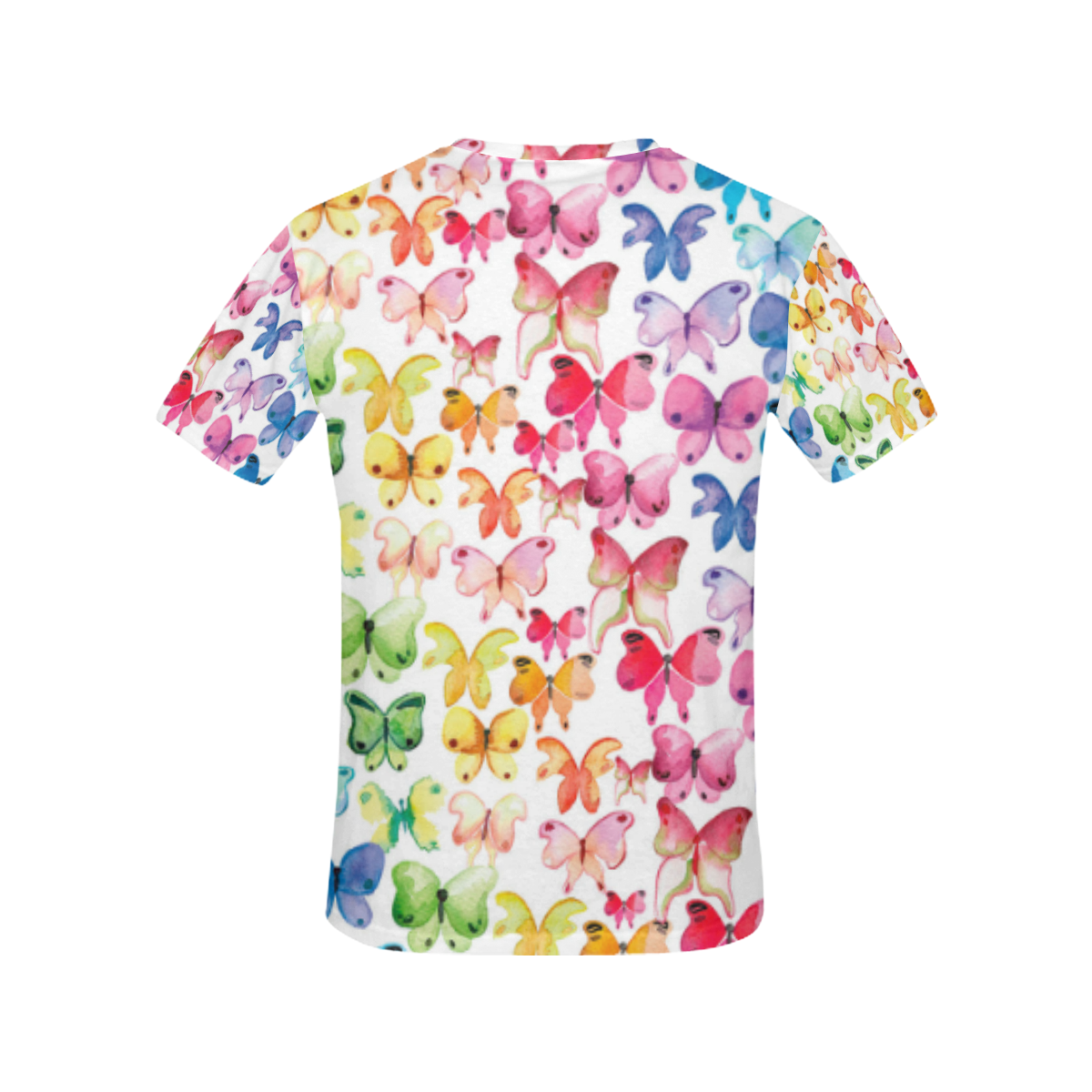 Rainbow Butterflies All Over Print T-Shirt for Women (USA Size) (Model T40)