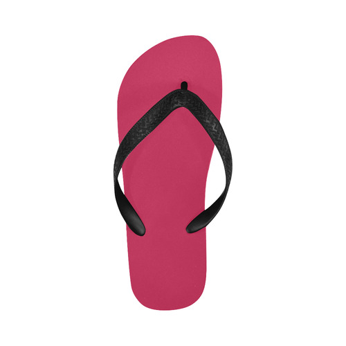 Rose Red Flip Flops for Men/Women (Model 040)