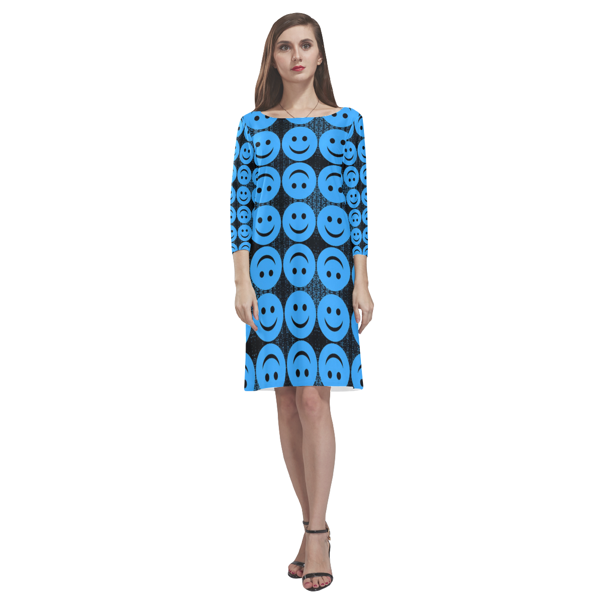 SMILES FOR EVERYONE-2 Rhea Loose Round Neck Dress(Model D22)