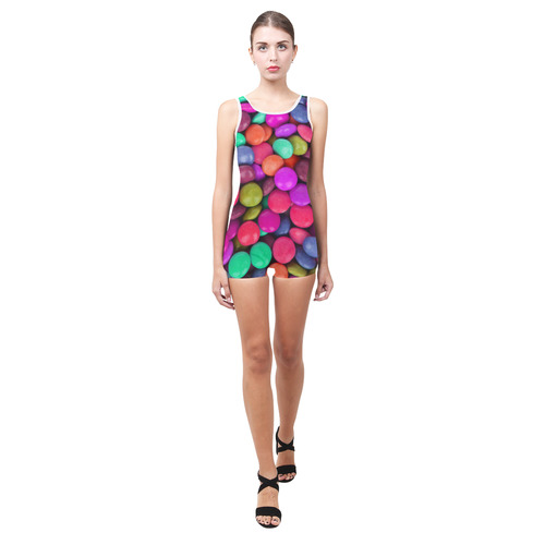 candy buttons Classic One Piece Swimwear (Model S03)