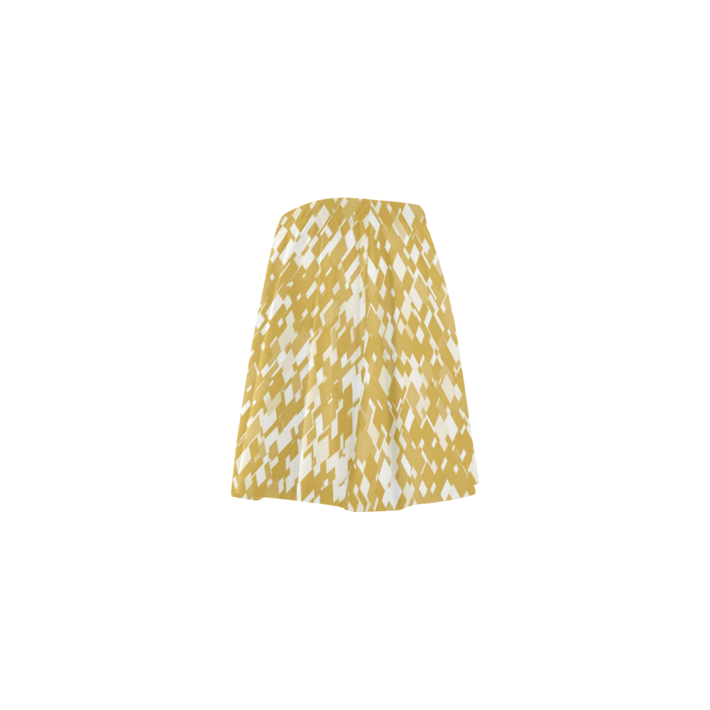 Spicy Mustard Pixels Mini Skating Skirt (Model D36)