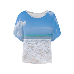 Pandawa Beach bali Women's Batwing-Sleeved Blouse T shirt (Model T44)