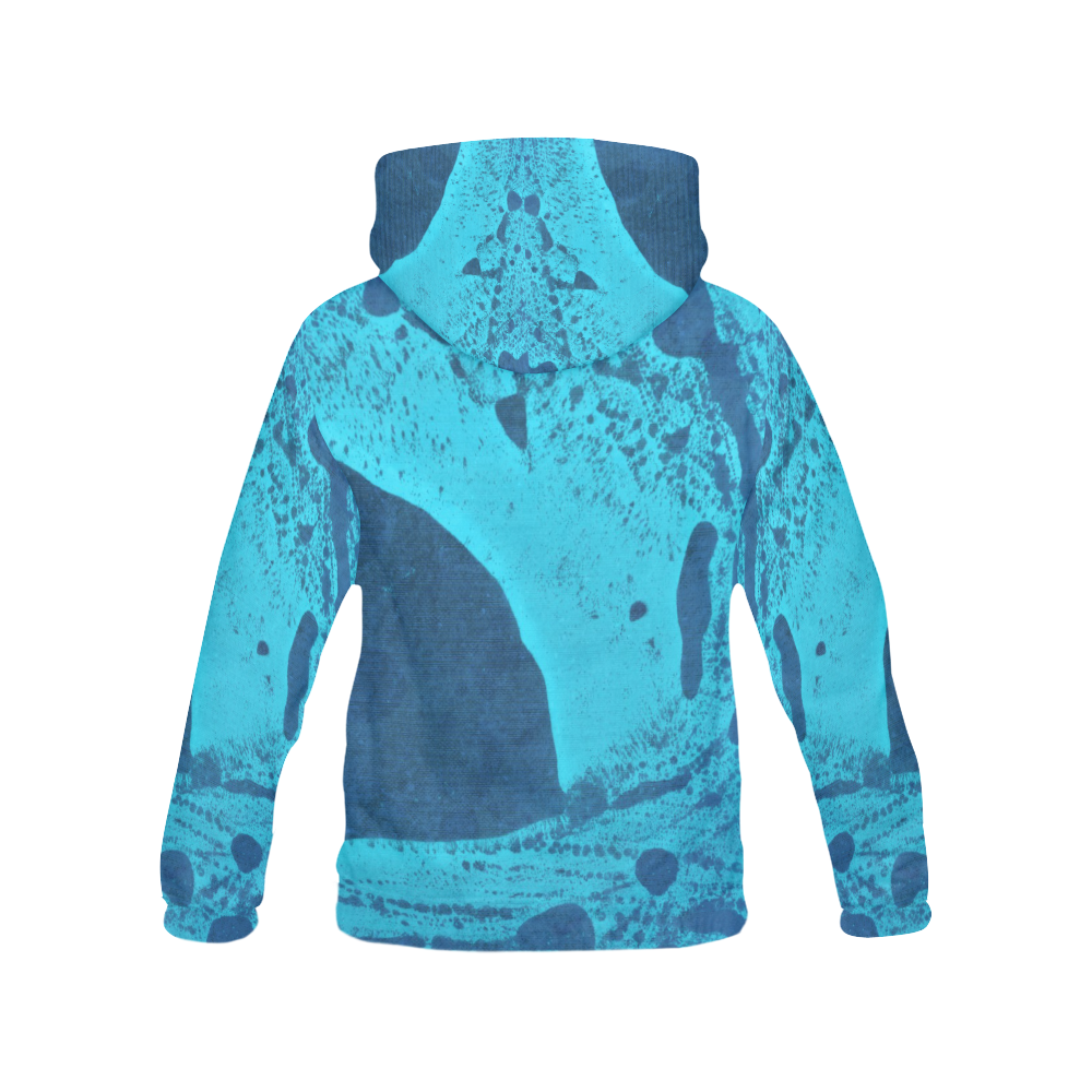 ZONE BLUE All Over Print Hoodie for Women (USA Size) (Model H13)