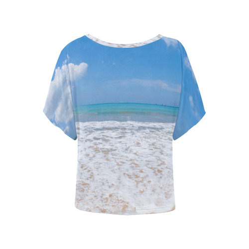 Pandawa Beach bali Women's Batwing-Sleeved Blouse T shirt (Model T44)