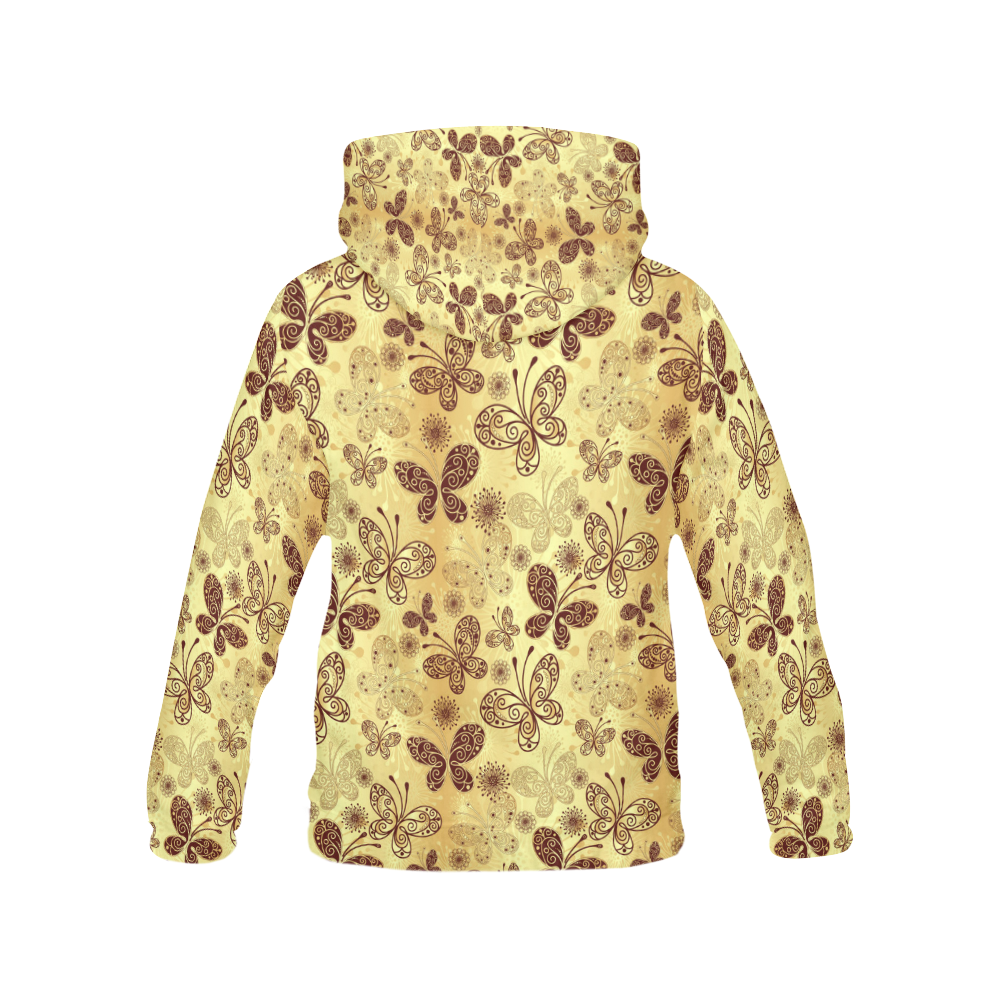 Beautiful Butterflies All Over Print Hoodie for Women (USA Size) (Model H13)