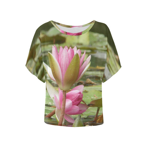Rosa Seerose Women's Batwing-Sleeved Blouse T shirt (Model T44)