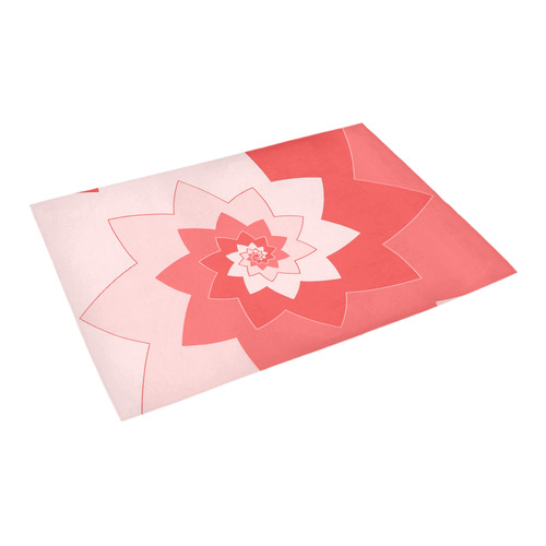 Flower Blossom Spiral Design  Rose Pink Azalea Doormat 24" x 16" (Sponge Material)