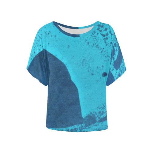 ZONE BLUE Women's Batwing-Sleeved Blouse T shirt (Model T44)