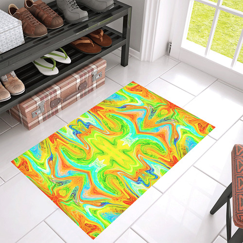 Multicolor Abtract Figure Azalea Doormat 30" x 18" (Sponge Material)