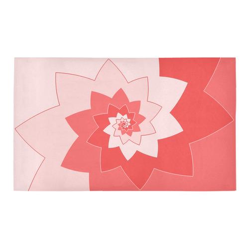 Flower Blossom Spiral Design  Rose Pink Azalea Doormat 30" x 18" (Sponge Material)