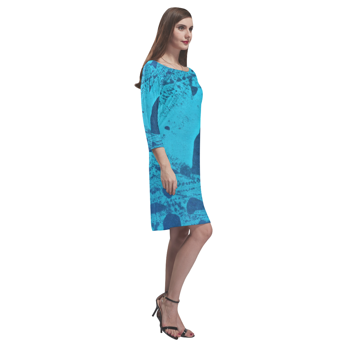 ZONE BLUE Rhea Loose Round Neck Dress(Model D22)