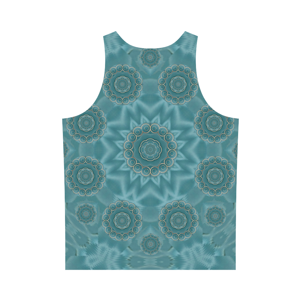 Wood and stars in the blue pop art All Over Print Tank Top for Men (Model T43)