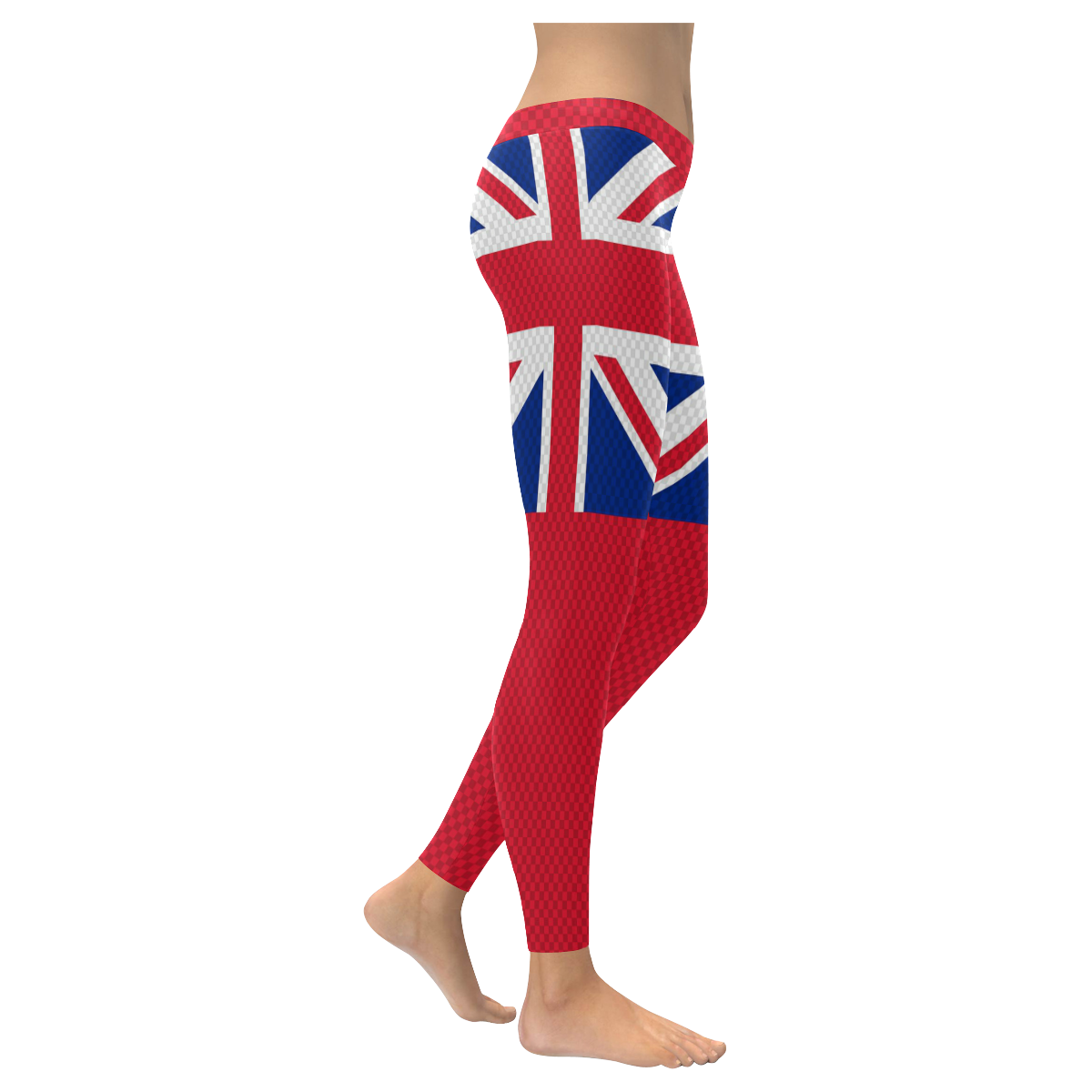 union jack bottoms Women's Low Rise Leggings (Invisible Stitch) (Model L05)