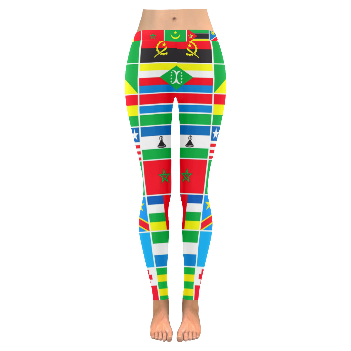 AFRICA Women's Low Rise Leggings (Invisible Stitch) (Model L05)