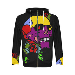 Skull by Popart Lover All Over Print Full Zip Hoodie for Men (Model H14)